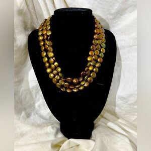 Fresh Water Pearls Dyed A Copper & Olive Color. Pearls Measures 58” Inch…